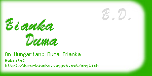 bianka duma business card